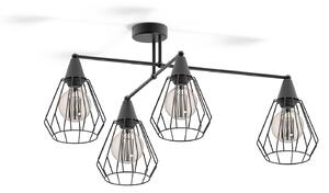 Light for home - Lustr přisazený do stropu 40904 "MATRIX", 4x60W, E27, Černá