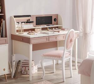 Nástavec na psací stůl Beauty - béžová/růžová