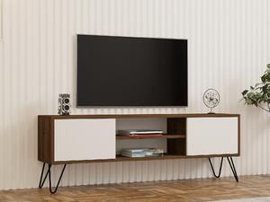 TV stolek/skříňka Donoko (ořech + bílá). 1095133