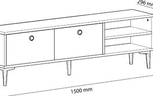 TV stolek/skříňka Kisamo 2 (dub safírový). 1095139