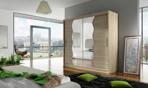 Casarredo - Komfort nábytek Šatní skříň BURGAS X dub sonoma/zrcadlo