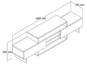 TV stolek/skříňka Lisuku (bílá). 1095156