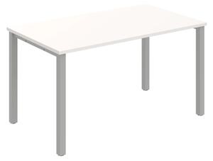 Jednací stůl UJ 1400 – rovný, 140 cm, Bílá Šedá