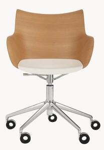 Kancelářská židle s područkami Q/WOOD, výškově nastavitelná