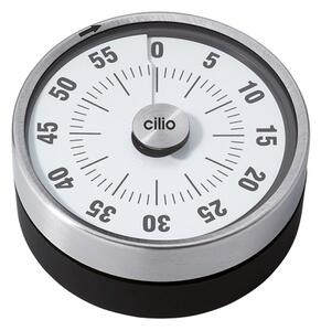 Kuchyňská minutka PURE nerezová 8 cm - Cilio (PURE minutovník nerezový - Cilio)