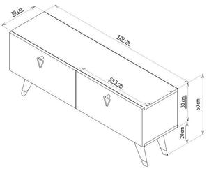 TV stolek/skříňka Nipuni (bílá). 1095211