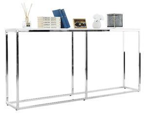 TEMPO Konzolový stolek v industriálním stylu, bílá / chrom, KORNIS