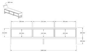 TV stolek/skříňka Samově 3 (dub safírový + černá + antracit). 1095217