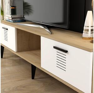 TV stolek/skříňka Vipapo 11 (dub safírový + bílá). 1095221