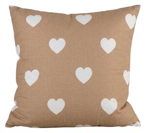 Povlak na polštář z mikrovlákna CARAMHEART 45x45 cm, hnědý