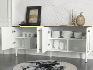 Hanah Home Komoda Ravenna 180 cm bílá/černá