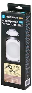 Aigostar- SADA 3xLED Koupelnové podhledové svítidlo 4,8W/230V 4000K IP65 bílá
