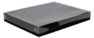 Dárková krabice s průhledným víkem 400x300x50 mm, černá