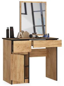 Ak furniture Kosmetický stolek se zrcadlem P-2/SL dub craft levý