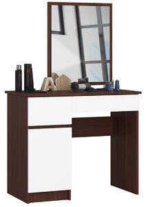 Akord Kosmetický stolek se zrcadlem P-2/SL wenge / bílý levý