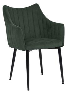 Židle MONTE manchester černý rám / zelená FJORD 79