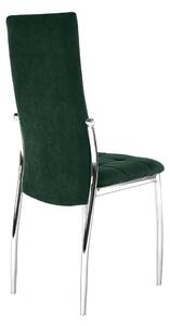 TEMPO Židle, smaragdová Velvet látka/kov, ADORA NEW