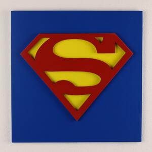 3D dřevěná dekorace znak Superman 60 x 60 cm