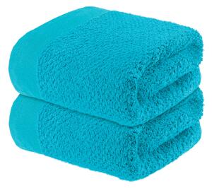 LIVARNO home Froté ručník, 50 x 90 cm, 2 kusy (tyrkysová) (100345247002)