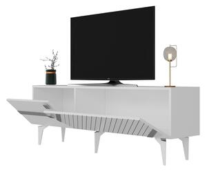 TV stolek/skříňka Tabivo (bílá + stříbrná). 1095309