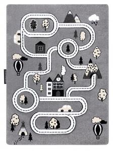 Dětský kusový koberec Petit Town streets grey-120x170