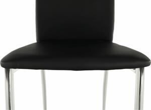 Tempo Kondela Jídelní židle ERVINA, ekokůže černá/chrom