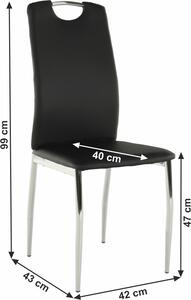 Tempo Kondela Jídelní židle ERVINA, ekokůže černá/chrom