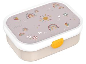 Béžový plastový dětský svačinový box Sunshine & Rainbow – Mepal