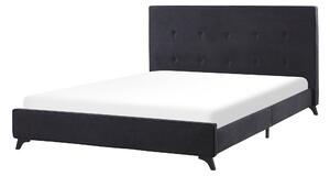 Čalouněná černá postel 140x200 cm AMBASSADOR