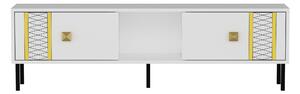 TV stolek/skříňka Numepa (bílá + zlatá). 1095337