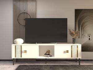 TV stolek/skříňka Numepa (bílá + zlatá). 1095337
