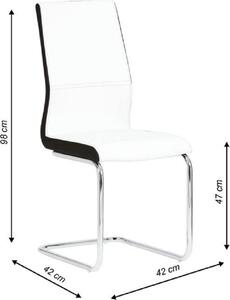 Tempo Kondela Pohupovací jídelní židle NEANA ekokůže bílá/černá/chrom