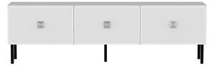 TV stolek/skříňka Vodově (bílá + stříbrná). 1095344