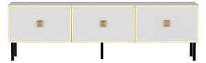 TV stolek/skříňka Vodově (bílá + zlatá). 1095343