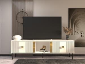 TV stolek/skříňka Danuda (bílá + zlatá). 1095347