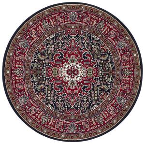 Nouristan - Hanse Home, Kruhový koberec Mirkan 104096 Navy | červená, modrá Typ: kulatý 160x160 cm