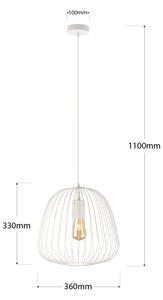 Lustr na lanku OVELLA 1xE27/15W/230V pr. 36 cm krémová