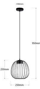 Lustr na lanku OVELLA 1xGX53/10W/230V pr. 25 cm černá