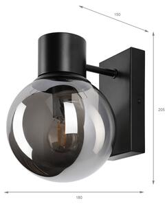 Nástěnná lampa SFERIO 1xE14/5W/230V černá/kouřová černá