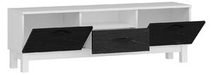 TV stolek/skříňka Kedime (bílá + černá). 1095380