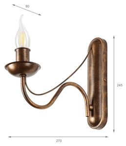 Nástěnná lampa ANTON 1xE14/60W/230V bronzová