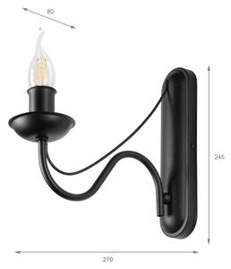 Nástěnná lampa ANTON 1xE14/60W/230V černá