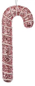 Vánoční závěsná ozdoba růžová cukrová hůlka Candy Cane – 7x2x17 cm