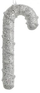 Vánoční závěsná ozdoba stříbrná cukrová hůlka Candy Cane – 7x2x17 cm