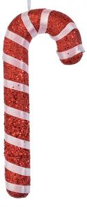 Vánoční závěsná ozdoba červeno-bílá cukrová hůlka Candy Cane – 8x2x17 cm