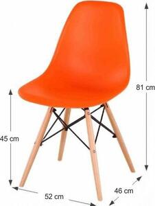 Tempo Kondela Židle, oranžová / buk, CINKLA 2 NEW
