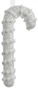 Vánoční závěsná ozdoba stříbrná cukrová hůlka Candy Cane – 17 cm
