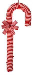 Vánoční ozdoba cukrová hůlka Candy Cane červeno-bílá pruhovaná L – 56 cm