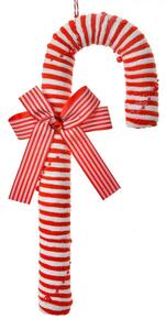 Vánoční ozdoba cukrová hůlka Candy Cane červeno-bílá pruhovaná M – 36 cm