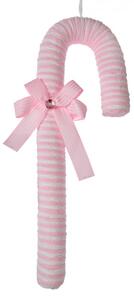Vánoční ozdoba cukrová hůlka Candy Cane růžová pruhovaná M – 45 cm